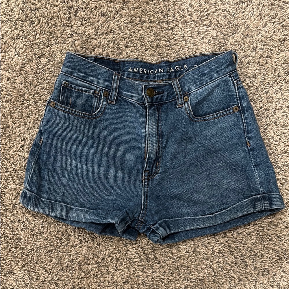 American Eagle Outfitters Blue Jean Shorts High-Waisted